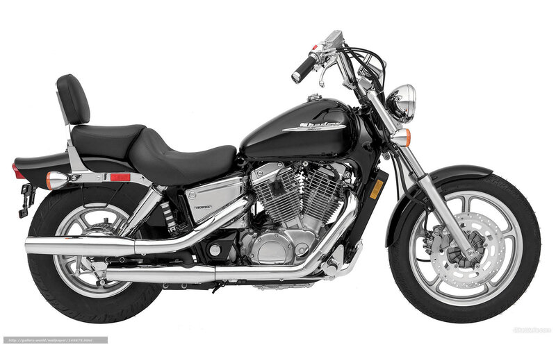 black Honda Shadow motorcycle