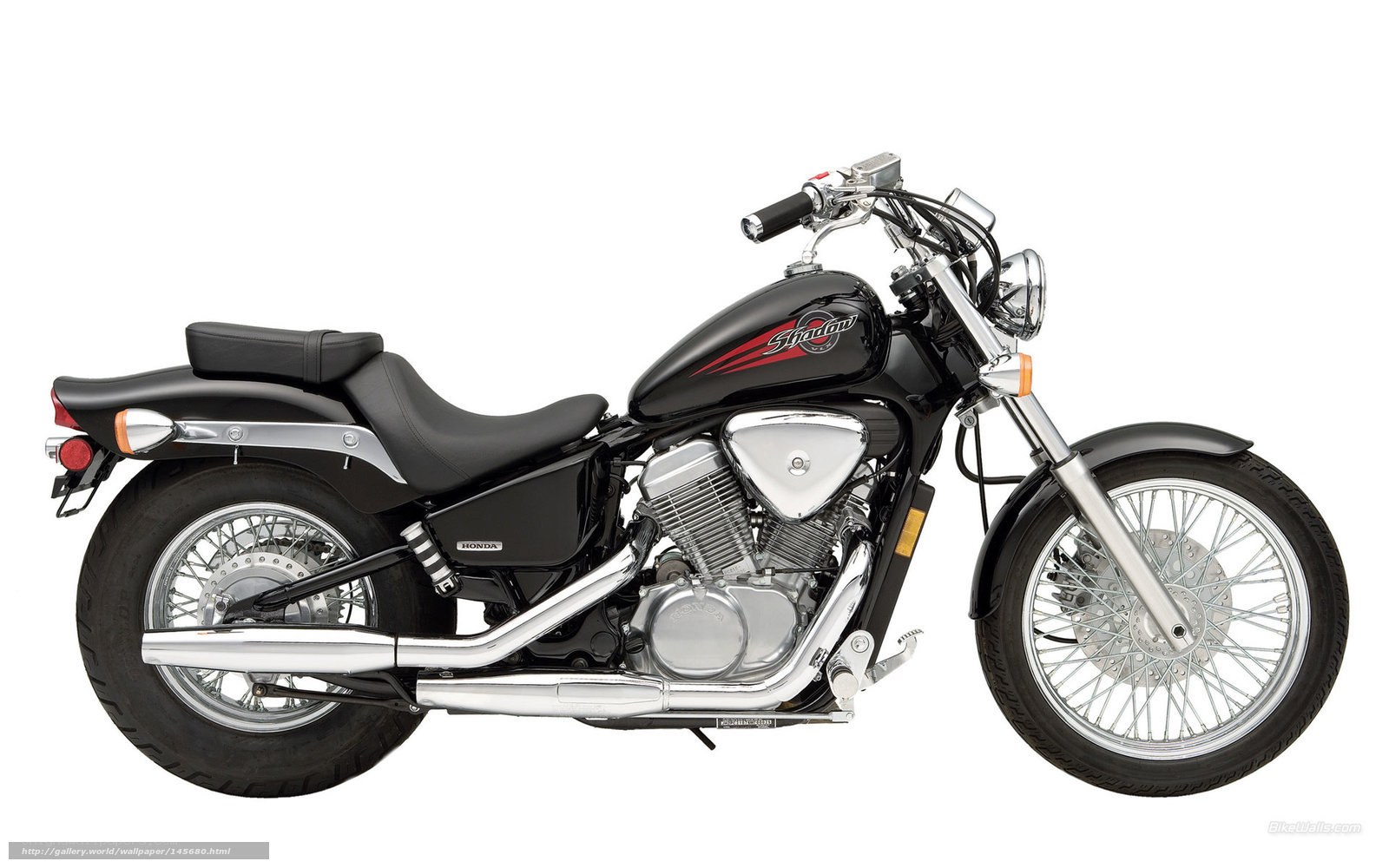 Black Honda Shadow motorcycle