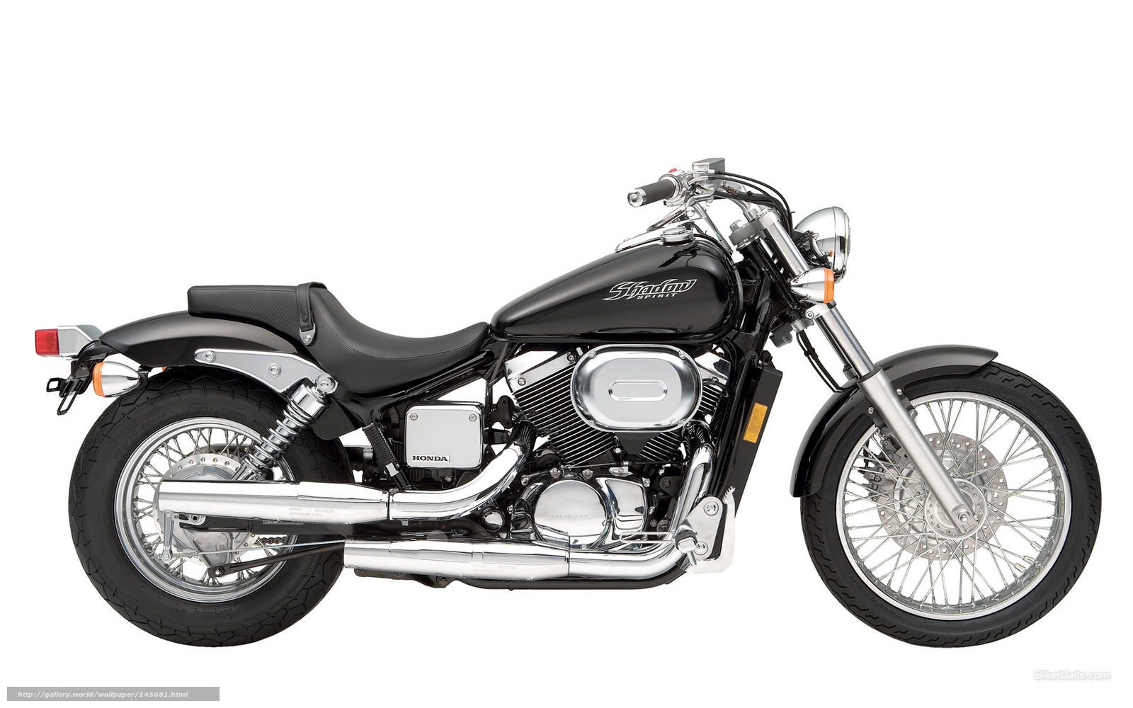 Black Honda Shadow motorcycle