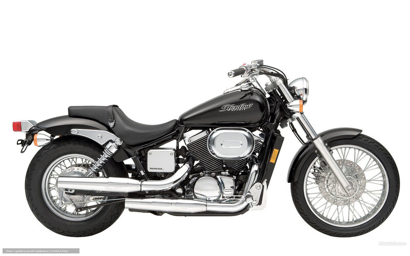 Black Honda Shadow motorcycle