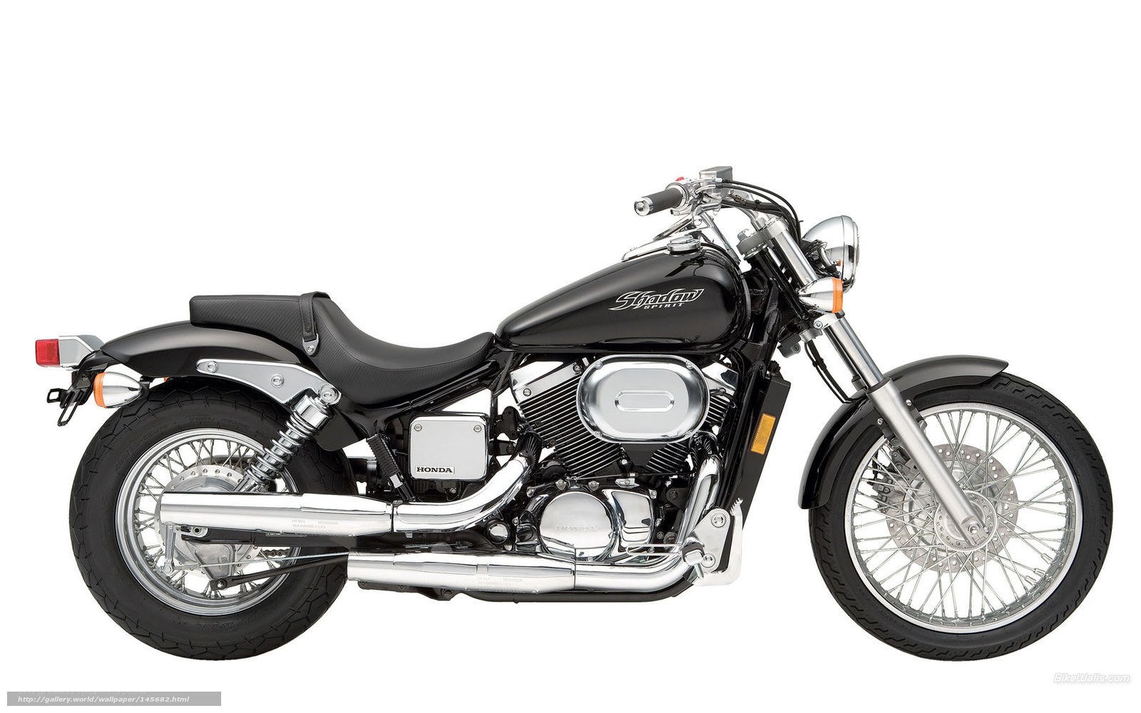 Black Honda Shadow motorcycle