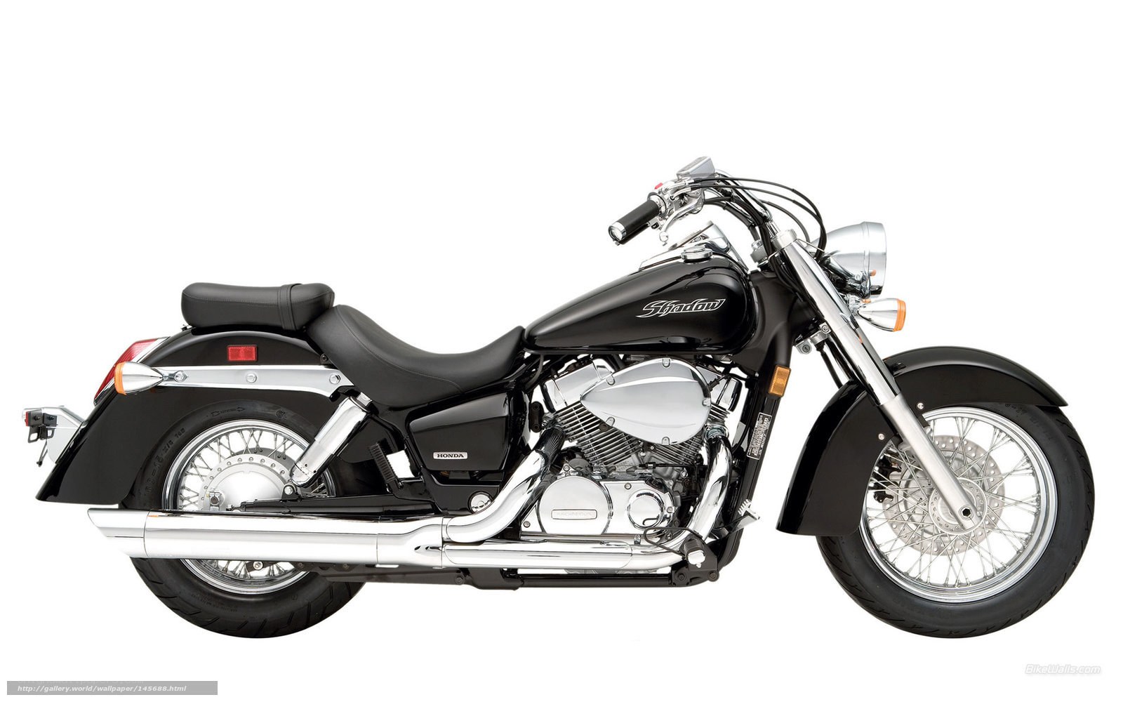 black honda shadow motorcycle