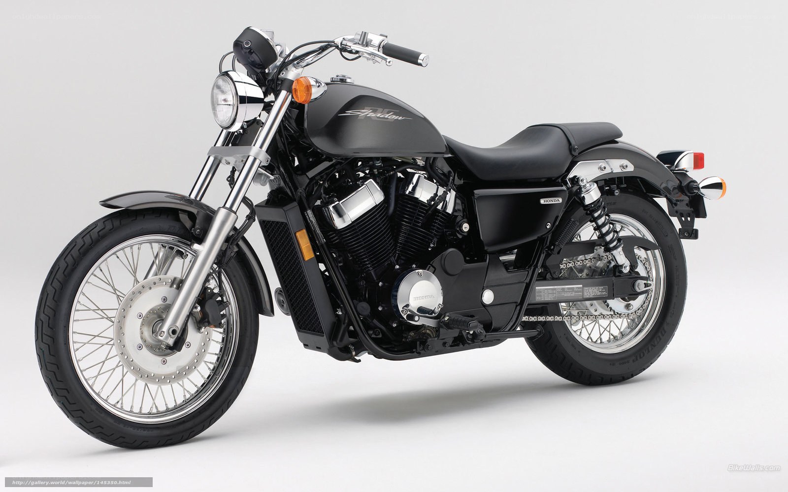 black honda shadow motorcycle