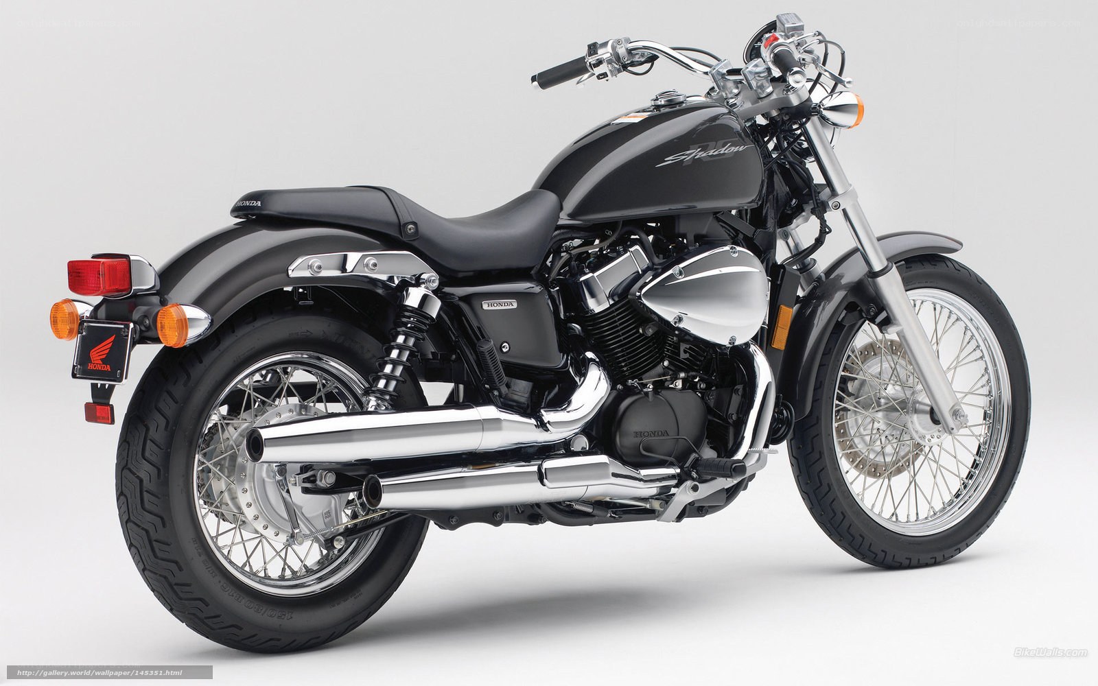 Black Honda Shadow motorcycle