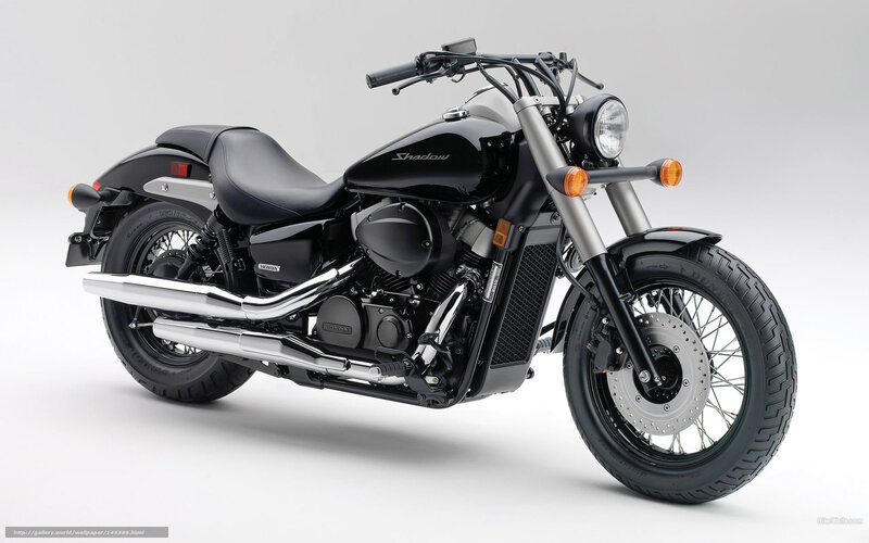 Black Honda Shadow motorcycle