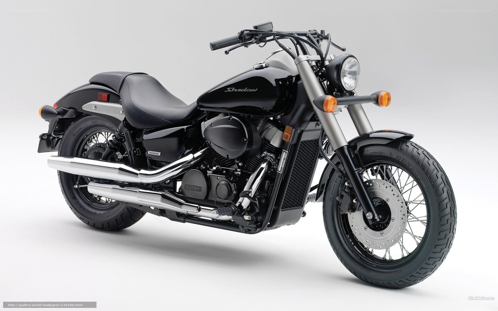 Black Honda Shadow motorcycle
