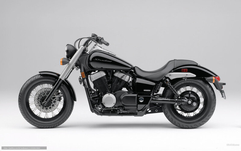 Black Honda Shadow motorcycle