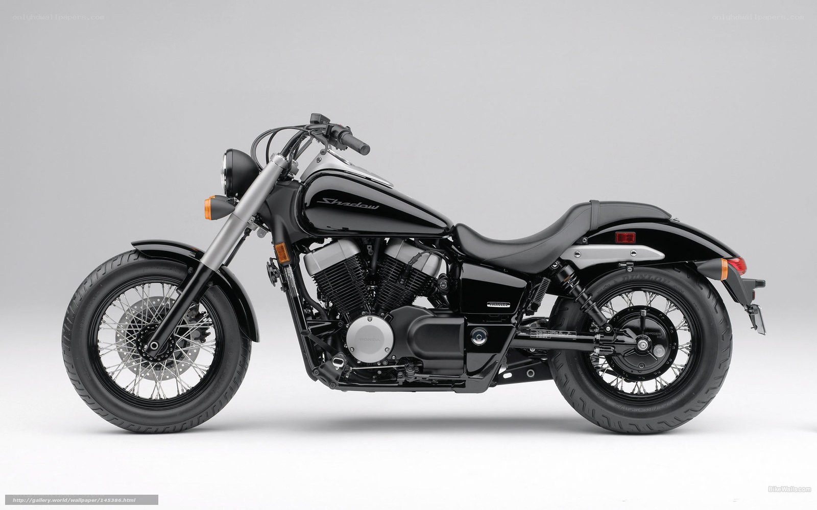 Black Honda Shadow motorcycle