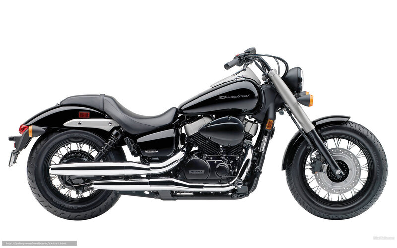 Black Honda Shadow motorcycle