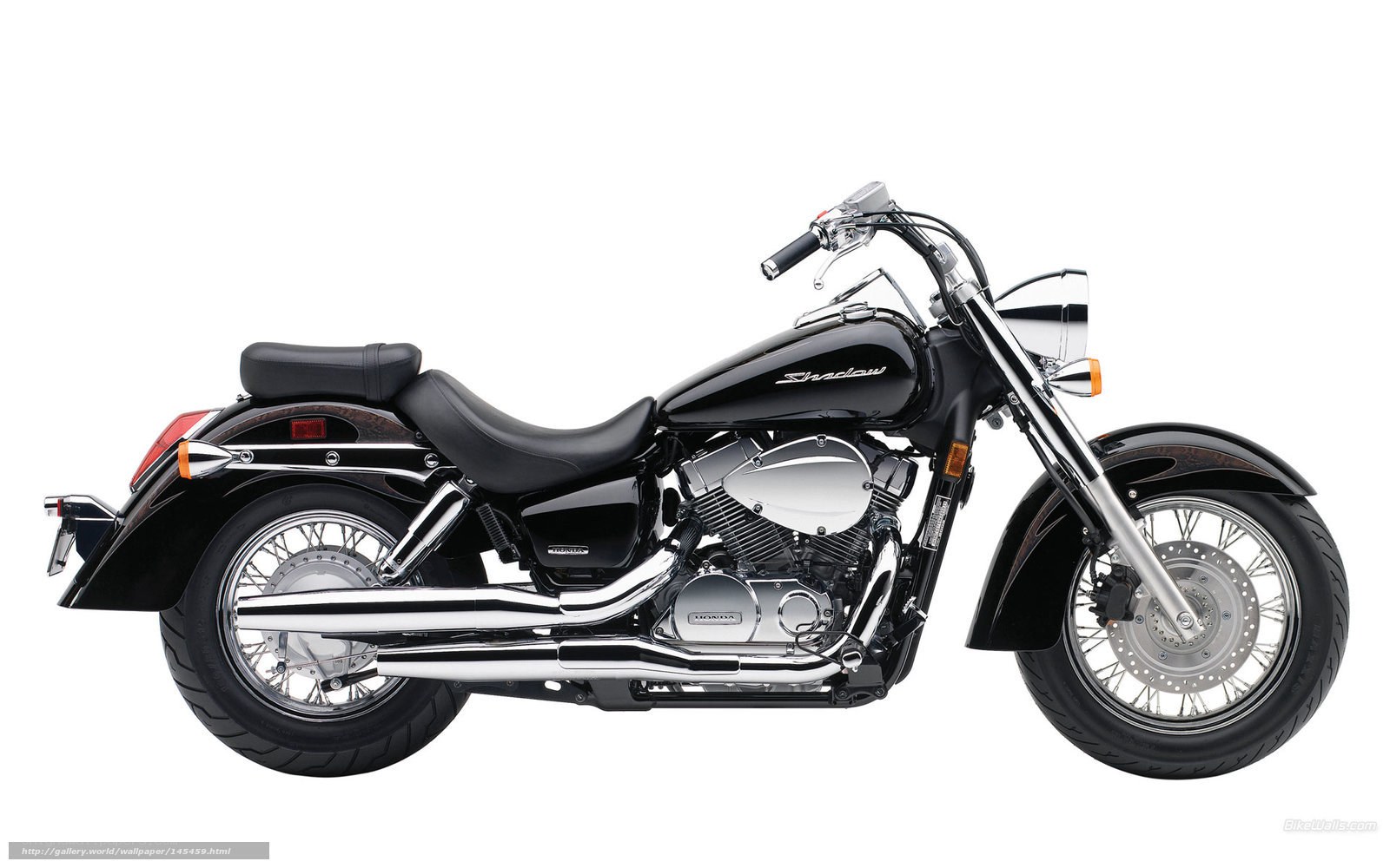 black honda shadow motorcycle