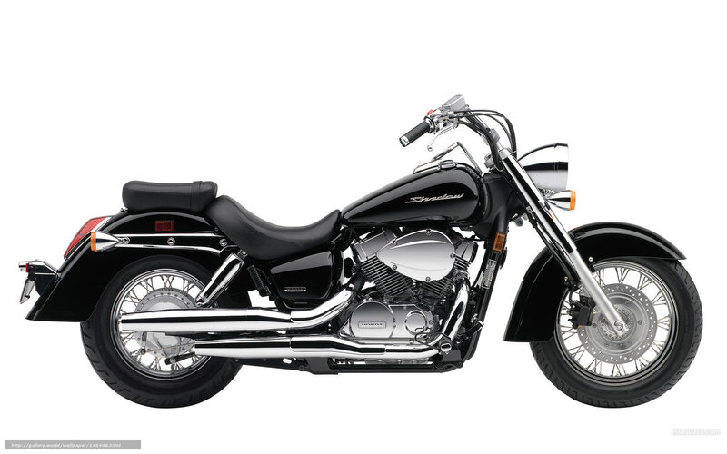 Black Honda Shadow motorcycle
