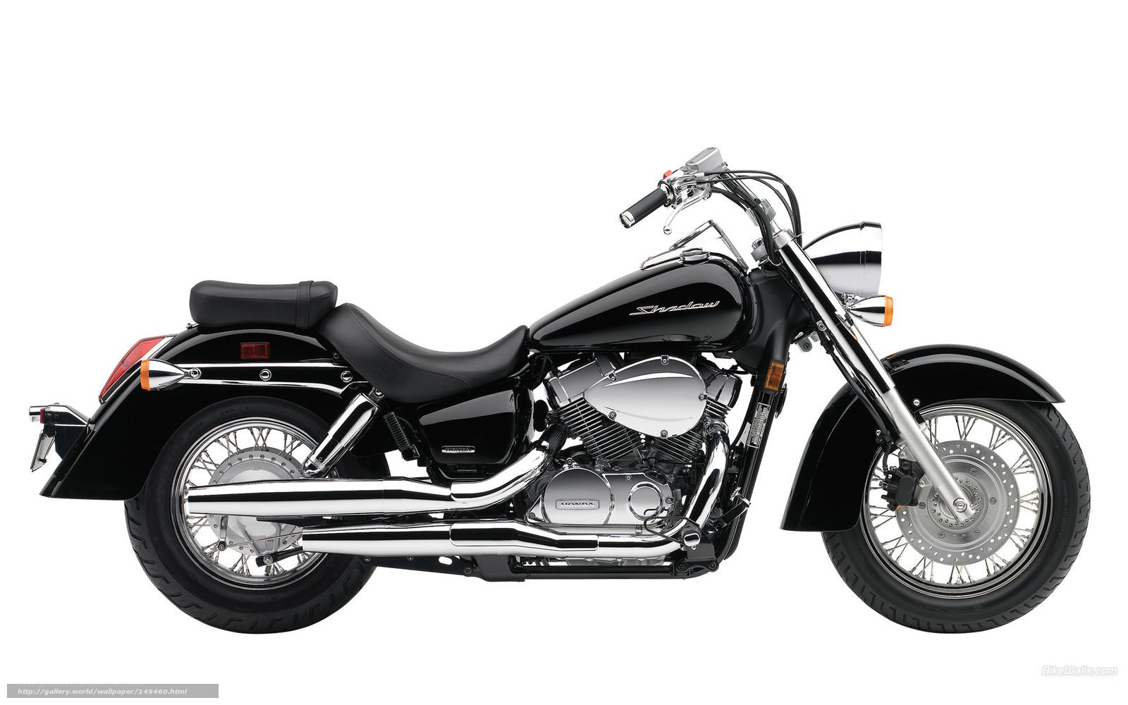 Black Honda Shadow motorcycle