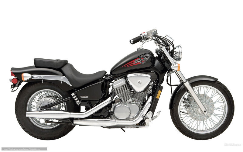 Black Honda Shadow Motorcycle — Neutral, Photograph, Seat, Engine