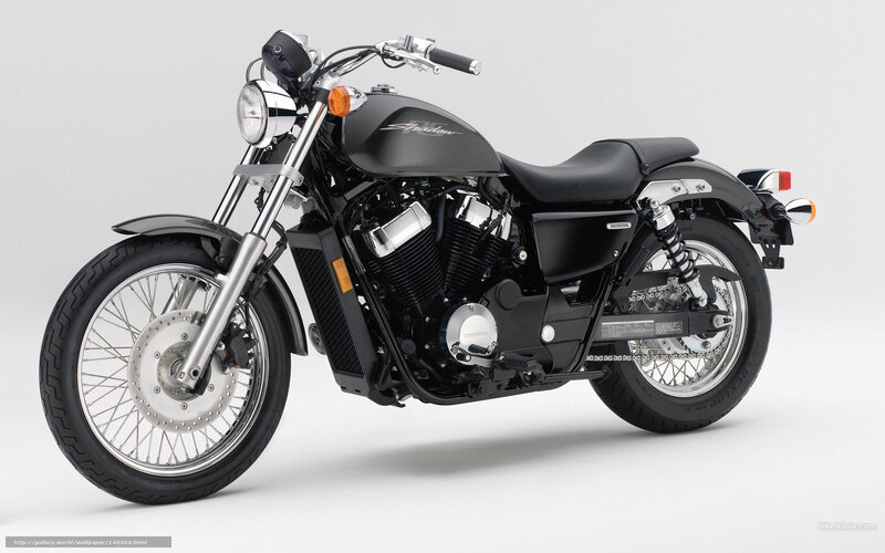 Black Honda Shadow Motorcycle — Neutral, Photograph