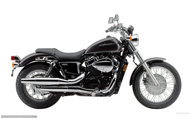 Black Honda Shadow Motorcycle — Neutral
