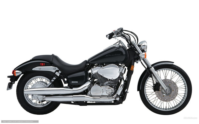 Black Honda Shadow motorcycle