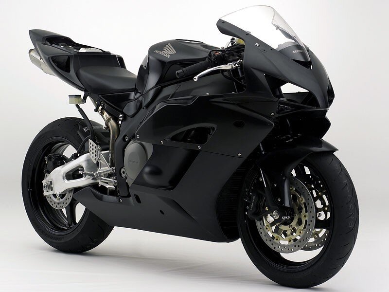 black honda sport motorcycle