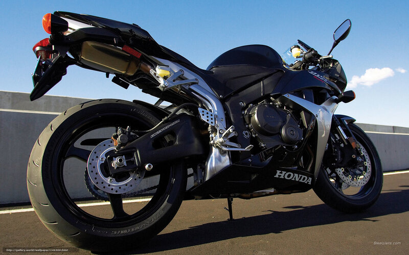 Black Honda Sport Motorcycle — Dramatic