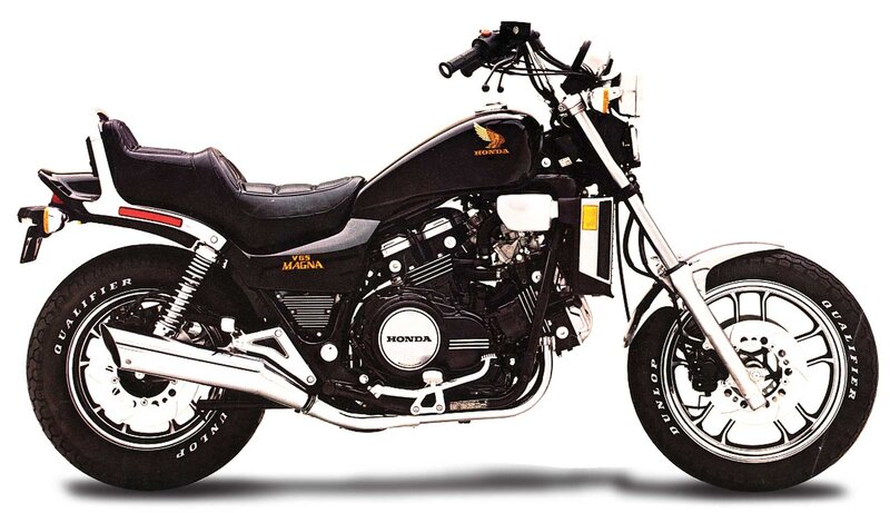 Black Honda V65 Magna Motorcycle