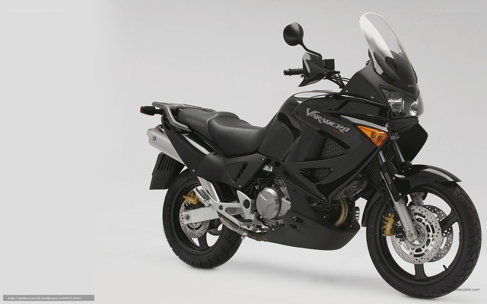 Black Honda Varadero motorcycle