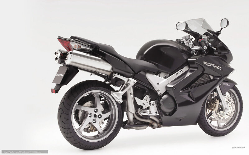 Black Honda VFR motorcycle