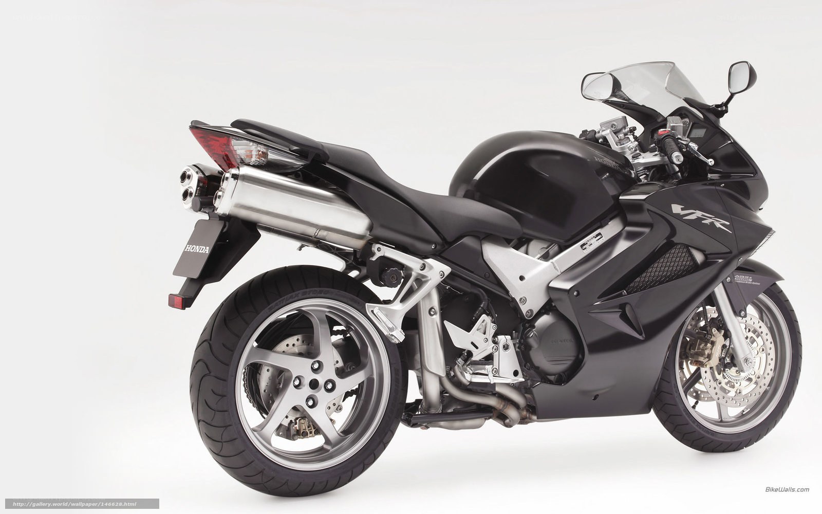 Black Honda VFR motorcycle