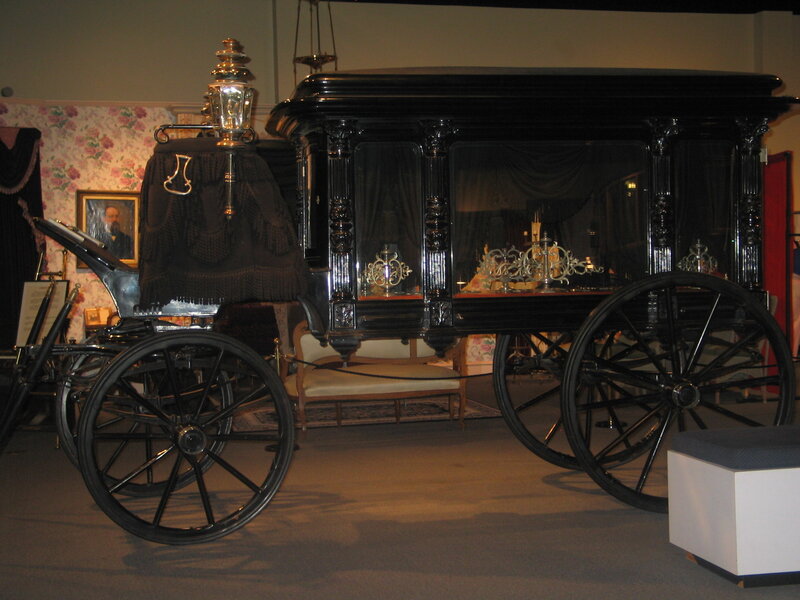 Black horse-drawn carriage