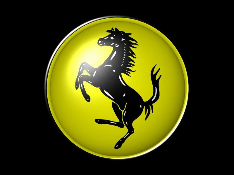Black Horse on Yellow Circle