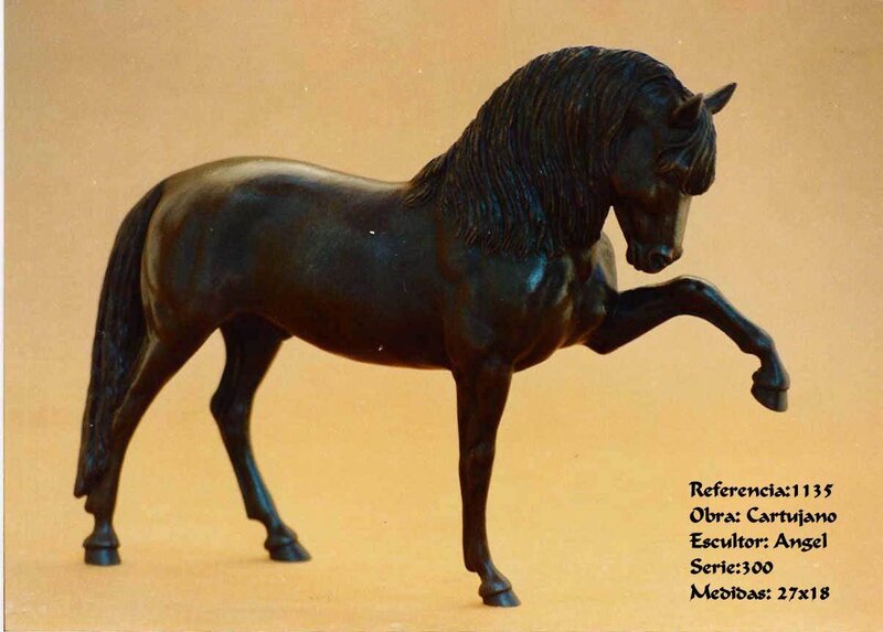 Black horse sculpture