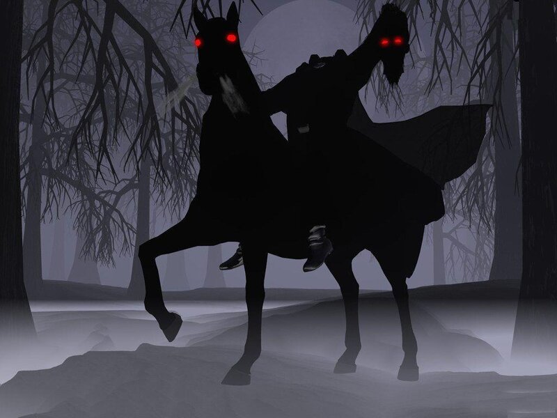 Black Horse with Rider