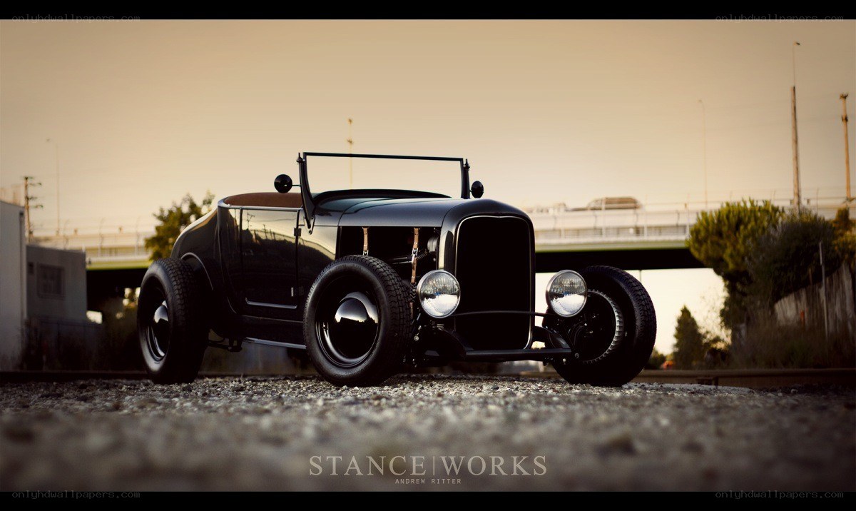black hot rod car