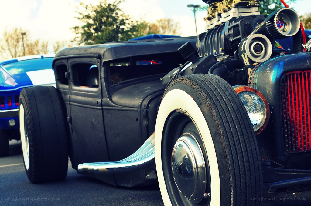 black hot rod car