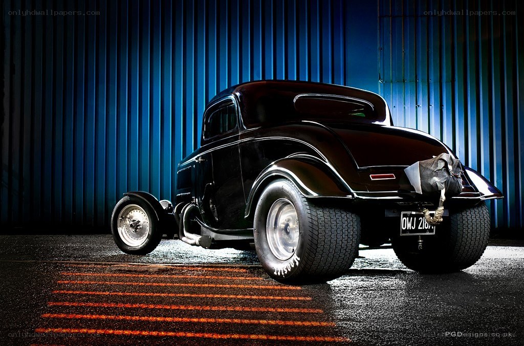 black hot rod car