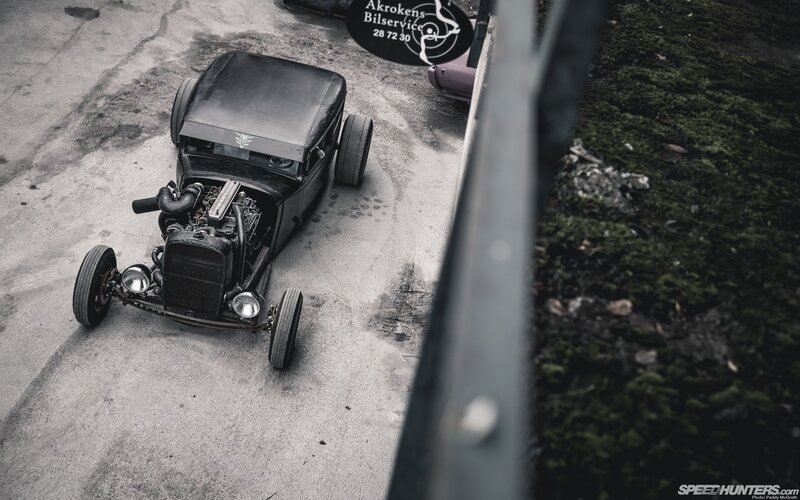 black hot rod car