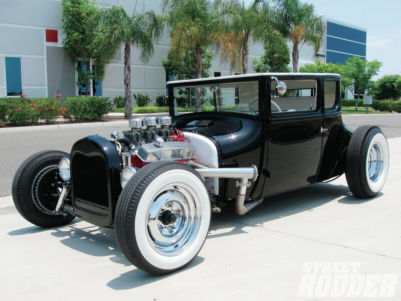 Black Hot Rod Car — Bright