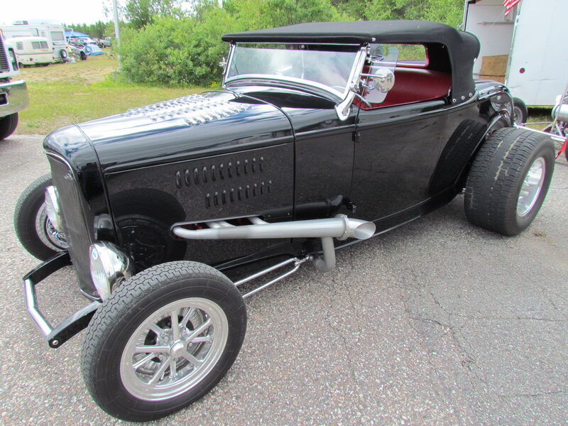 Black Hot Rod Car — Calm, Afternoon, Photograph, Convertible