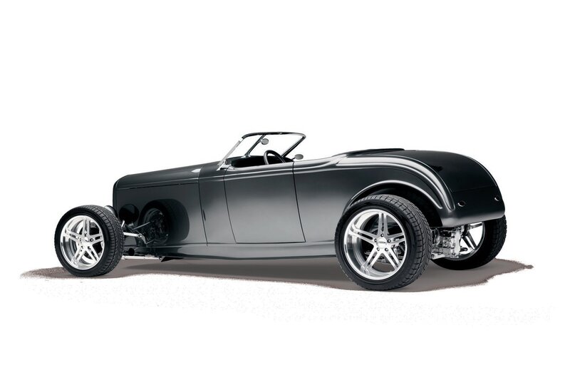 Black Hot Rod Car — Clean, Photograph, Convertible
