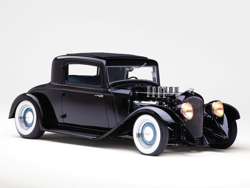 Black Hot Rod Car — Clean, Photograph, Engine