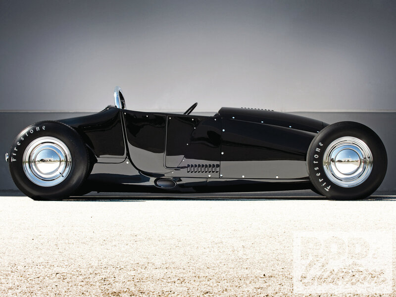 Black Hot Rod Car — Dramatic, Afternoon, Photograph, Tires