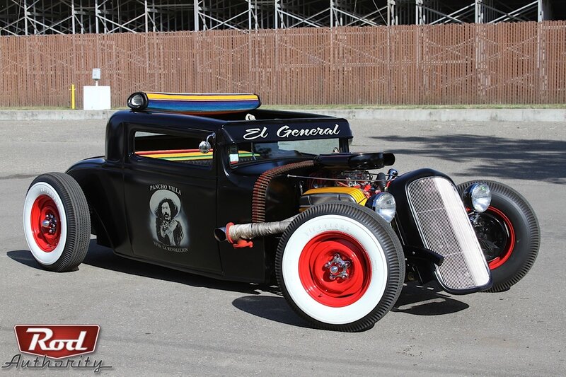 Black Hot Rod Car — Dramatic, Afternoon, Photograph, Wheels