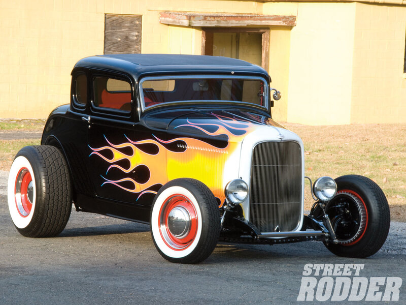 Black Hot Rod Car — Dramatic, Afternoon