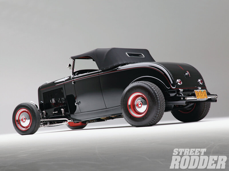 Black Hot Rod Car — Dramatic, Photograph, Convertible