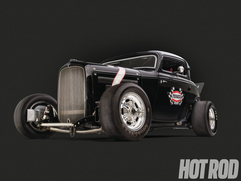 Black Hot Rod Car — Dramatic, Photograph, Grille, Racing Decals