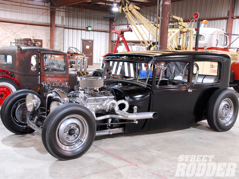 Black Hot Rod Car — Industrial, Photograph, Custom Engine
