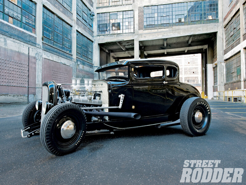 Black Hot Rod Car — Industrial