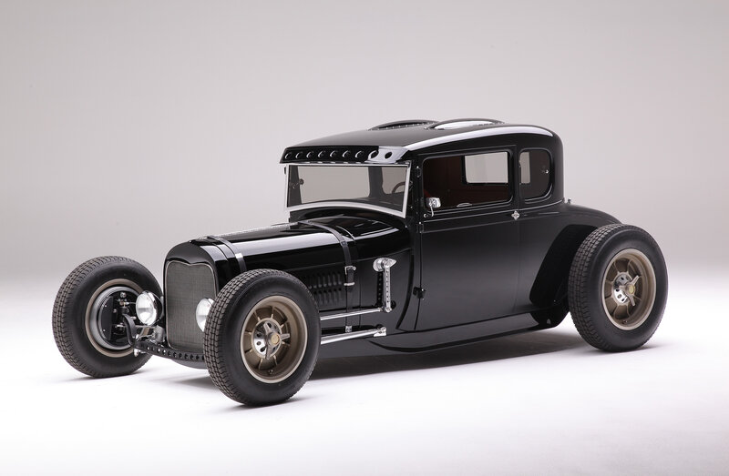 Black Hot Rod Car — Neutral, Photograph, Wheels, Grille