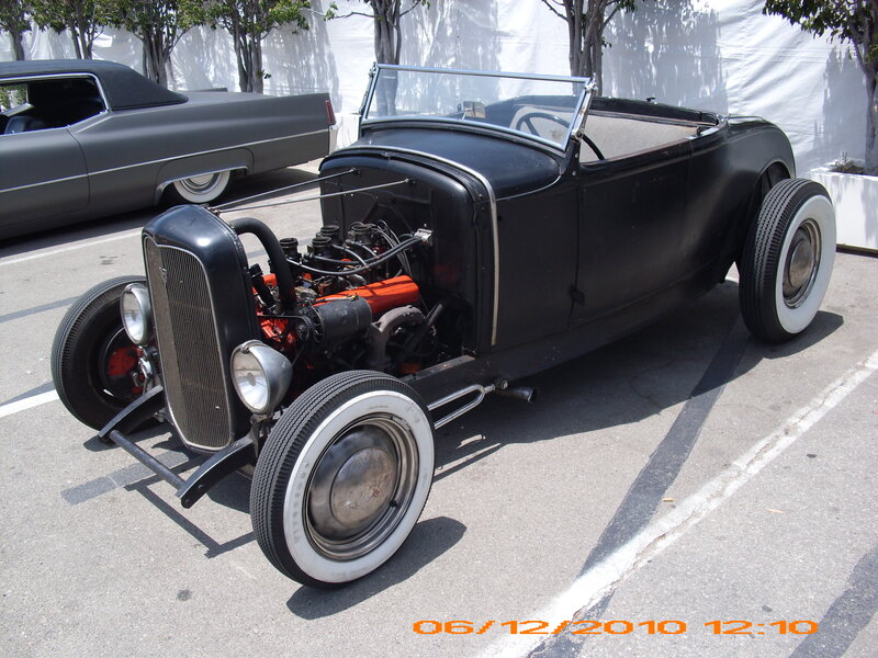 Black Hot Rod Car — Outdoor, Afternoon, Photograph, Tree