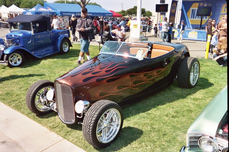 Black Hot Rod Car — Outdoor, Afternoon