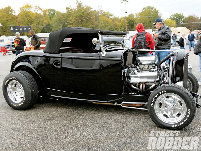 Black Hot Rod Car — Outdoor, Autumn