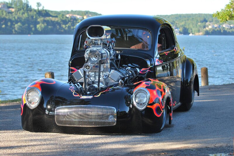 Black Hot Rod Car — Serene, Afternoon